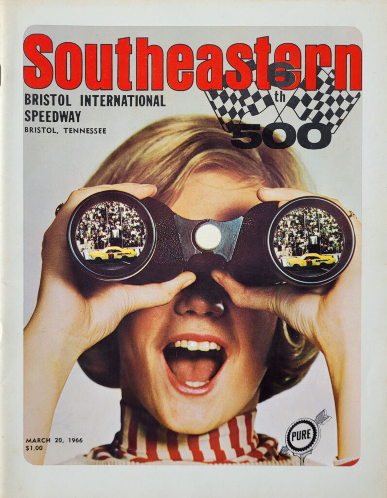 1966 NASCAR Bristol Southeastern 500 Program Front Cover.