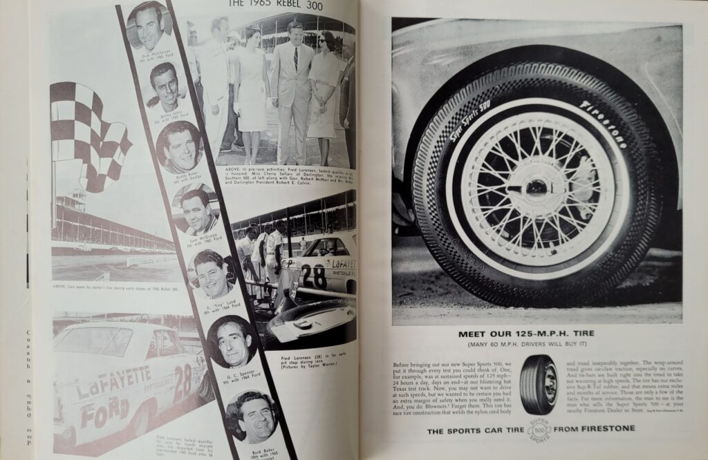 1966 NASCAR Darlington Rebel 400 Program - 1965 Rebel 300