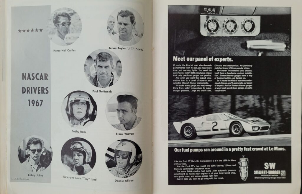 1967 NASCAR Atlanta Dixie 500 Program - NASCAR Drivers.
