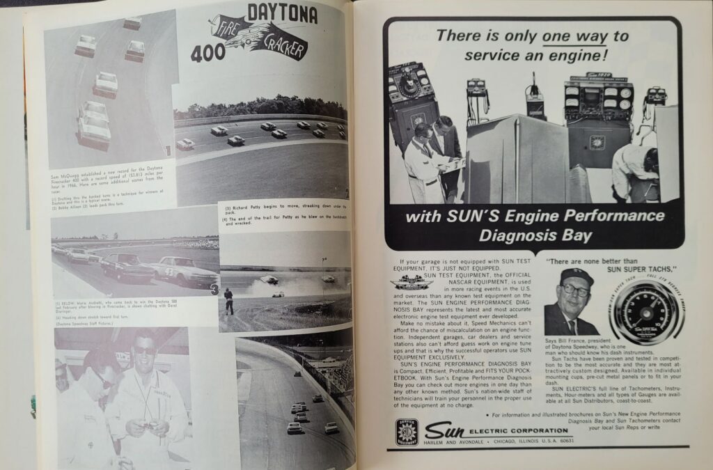 1967 NASCAR Daytona Firecracker 400 Program - Firecracker 400 Photos.