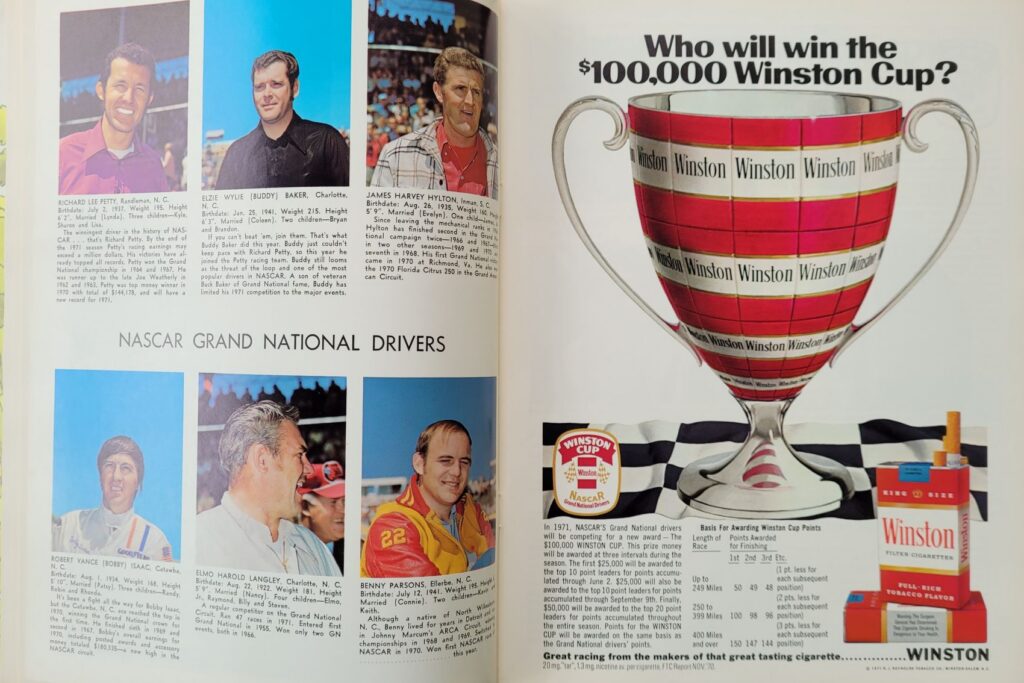 1971 NASCAR Dover Delaware 500 Program - Drivers.