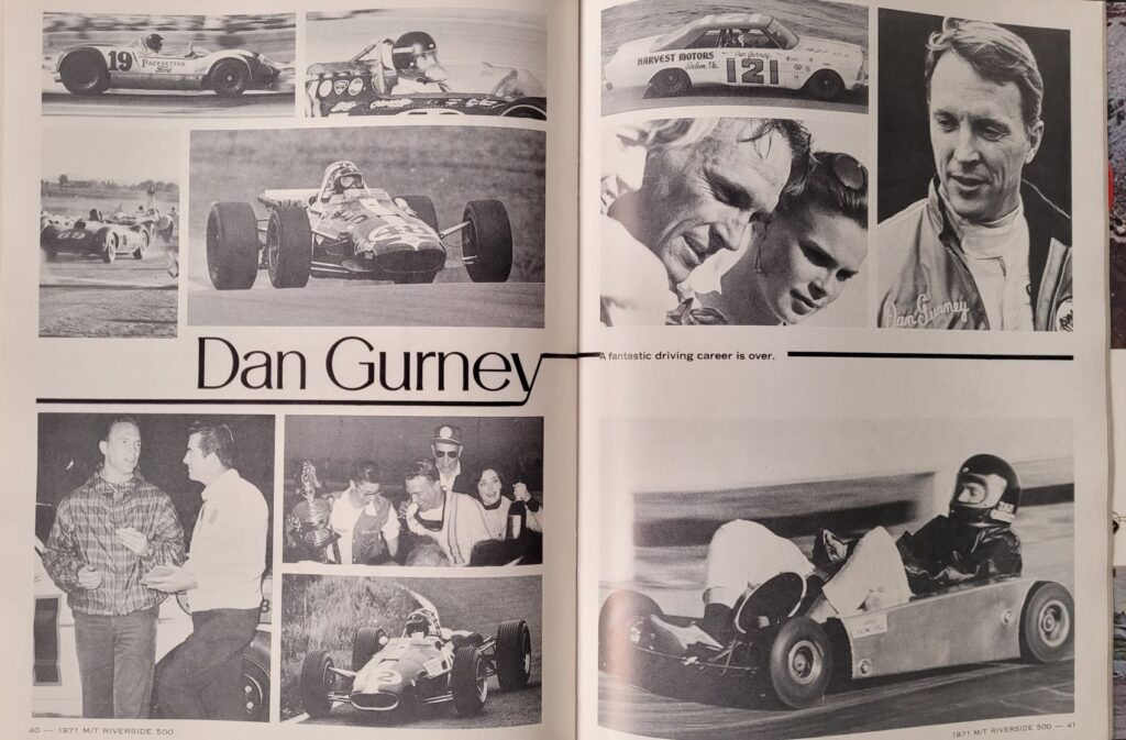 1971 NASCAR Riverside Motor Trend 500 Program - Pages 40-41.