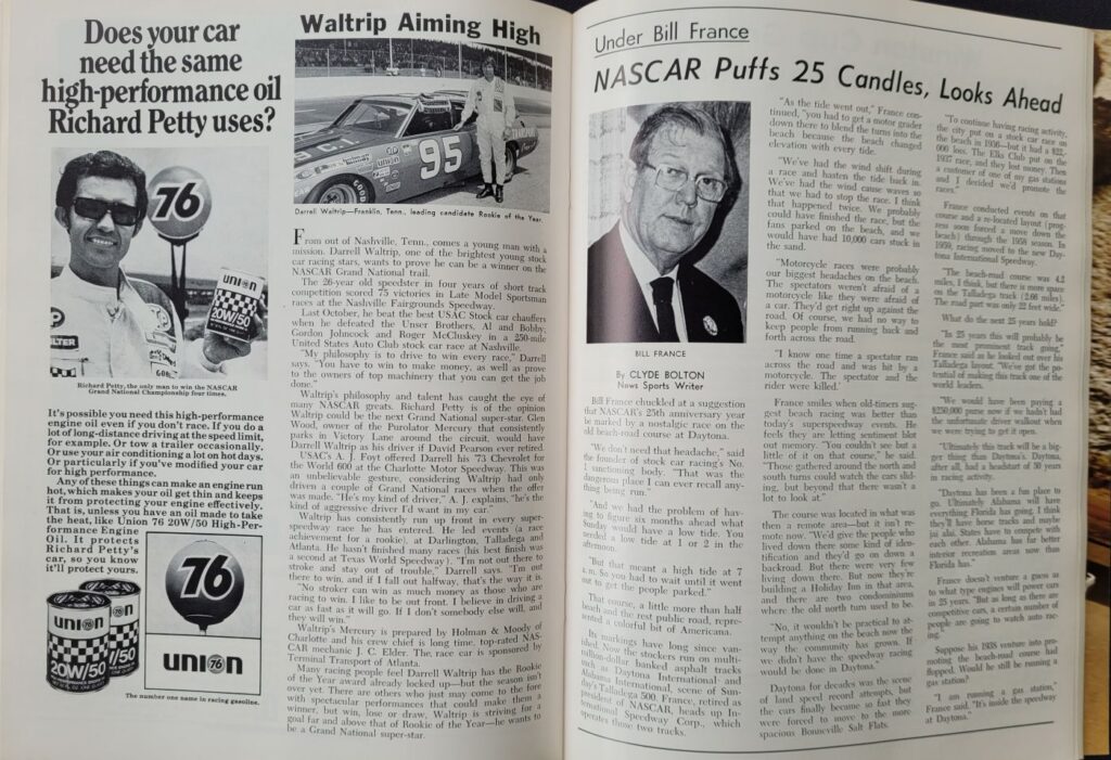 1973 NASCAR Dover Delaware 500 Program - Darrell Waltrip.