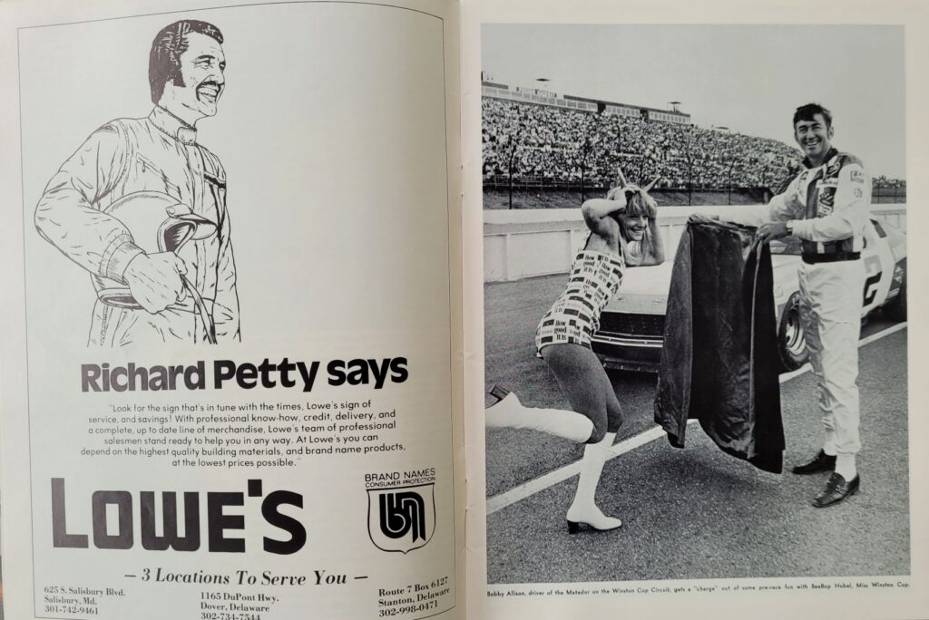 1974 NASCAR Dover Delaware 500 Program - Bobby Allison.