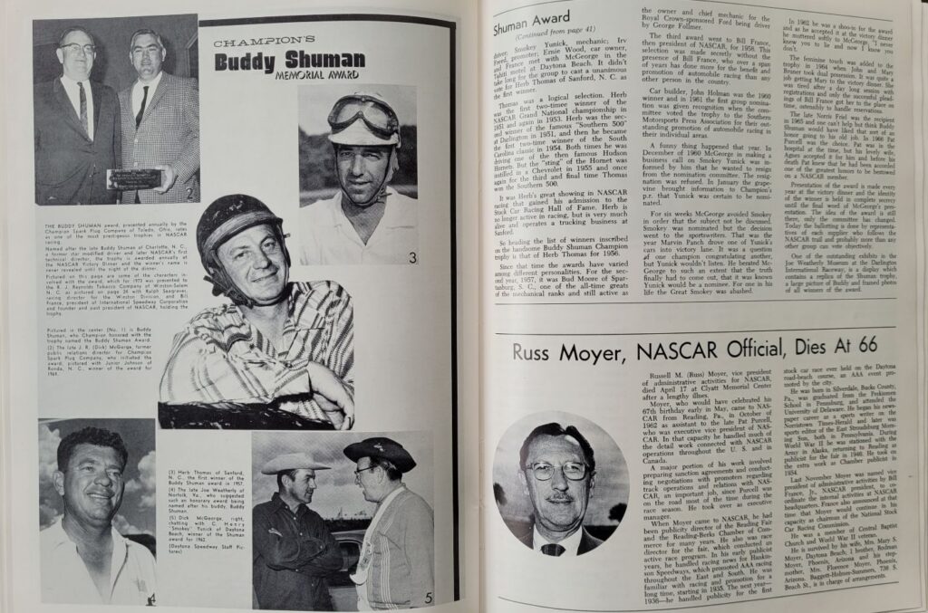 1974 NASCAR Dover Delaware 500 Program - Buddy Shuman.