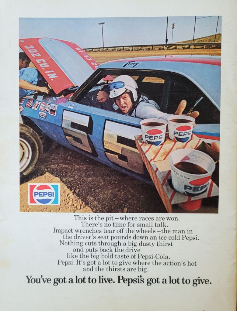 1974 NASCAR Riverside Winston Western 500 Program Back Cover