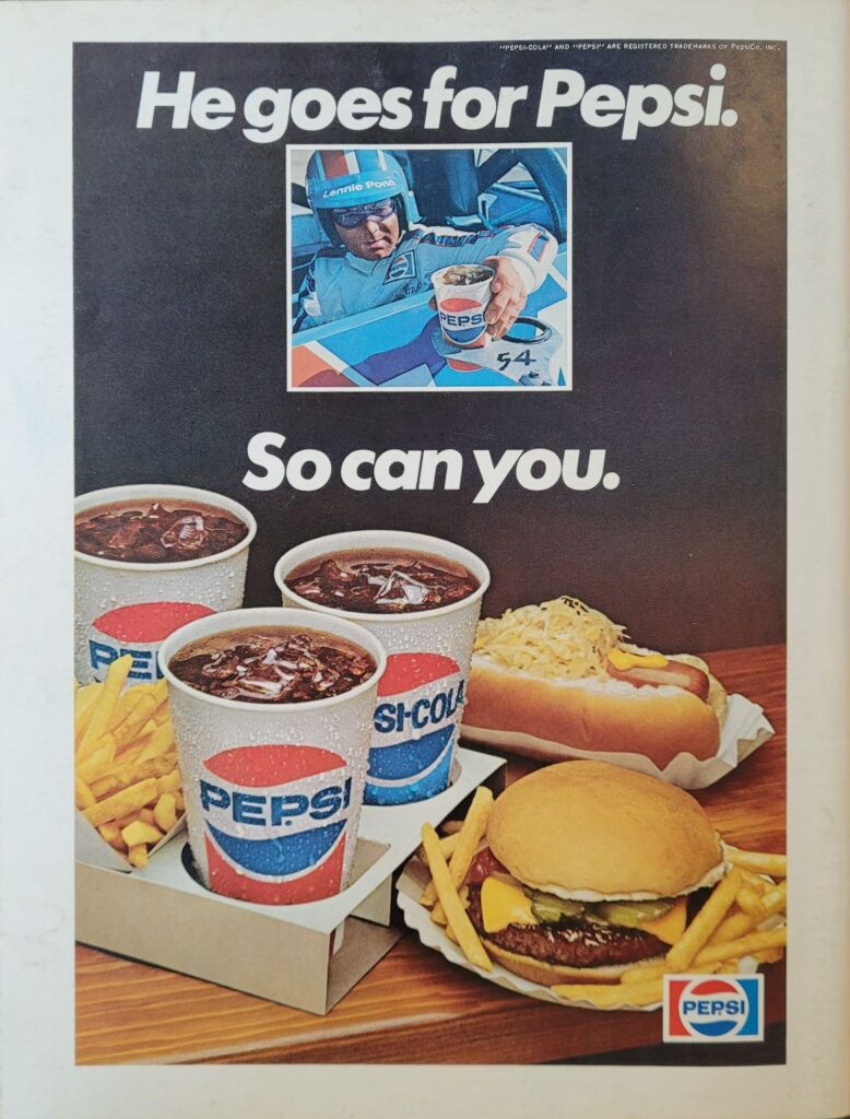 1976 NASCAR Dover Delaware 500 Program Back Cover