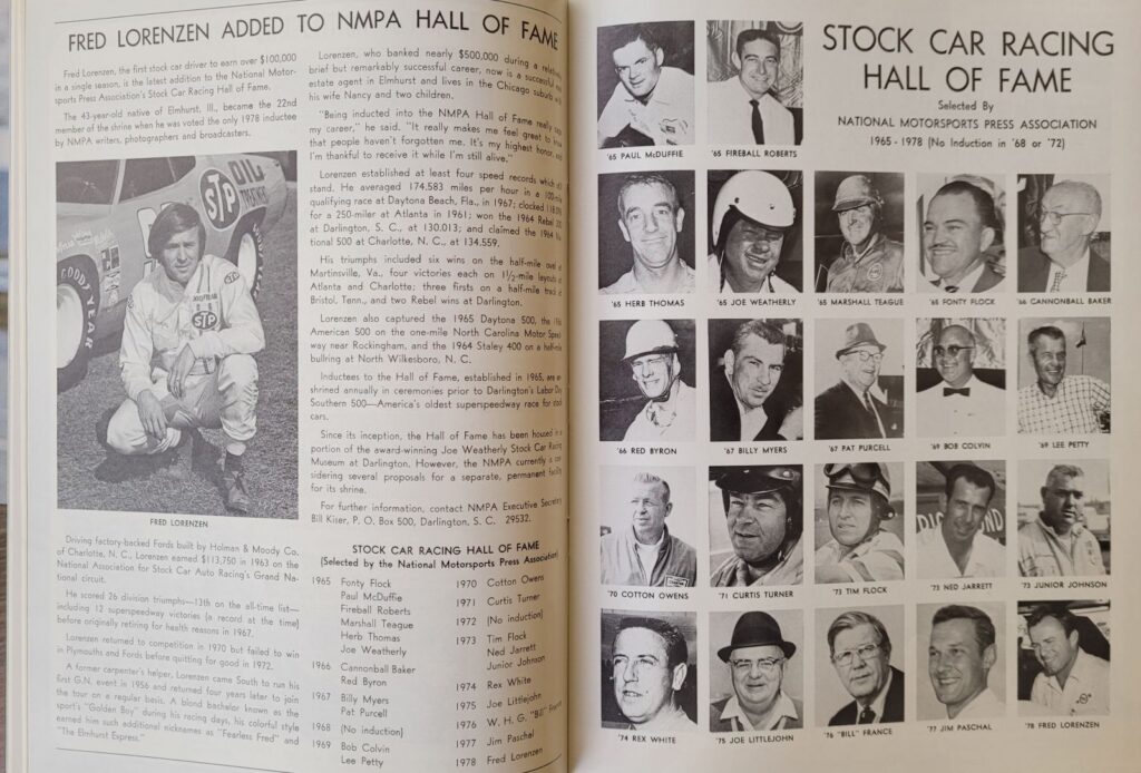1978 NASCAR Dover Delaware 500 Program - NMPA Hall of Fame.