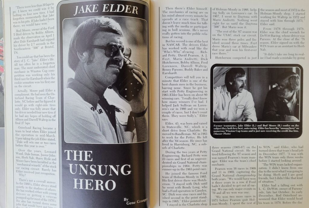 1979 NASCAR Dover CRC Chemicals 500 Program - Jake Elder.