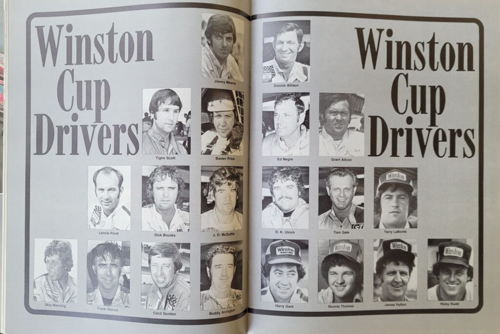 1979 NASCAR Dover CRC Chemicals 500 Program - Winston Cup Drivers.