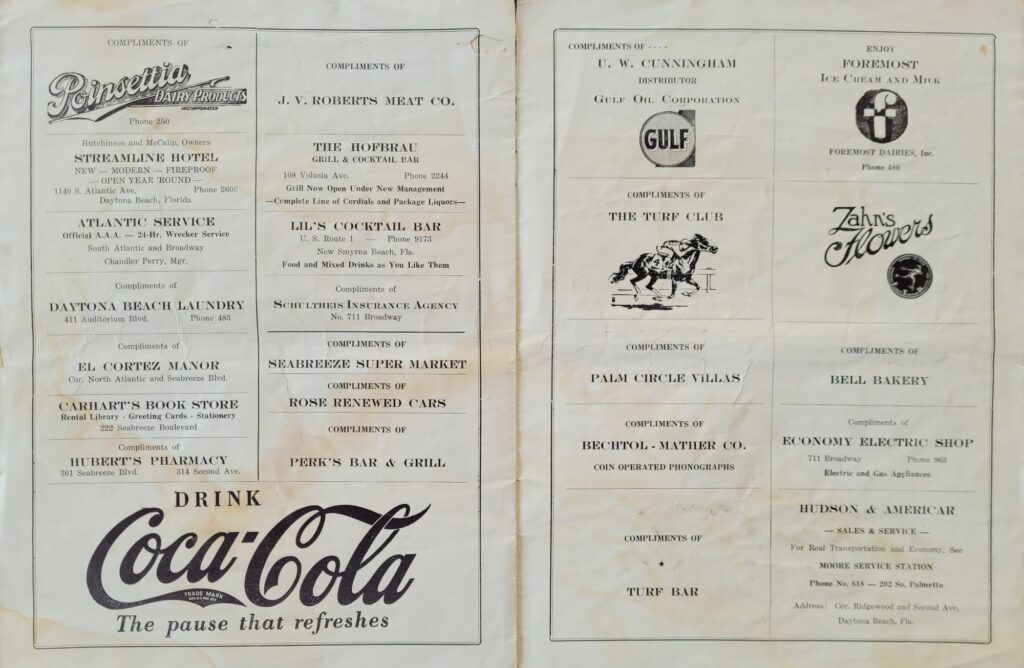 1941 Daytona Mid-Summer Championship Stock Car Program - Pages 6-7