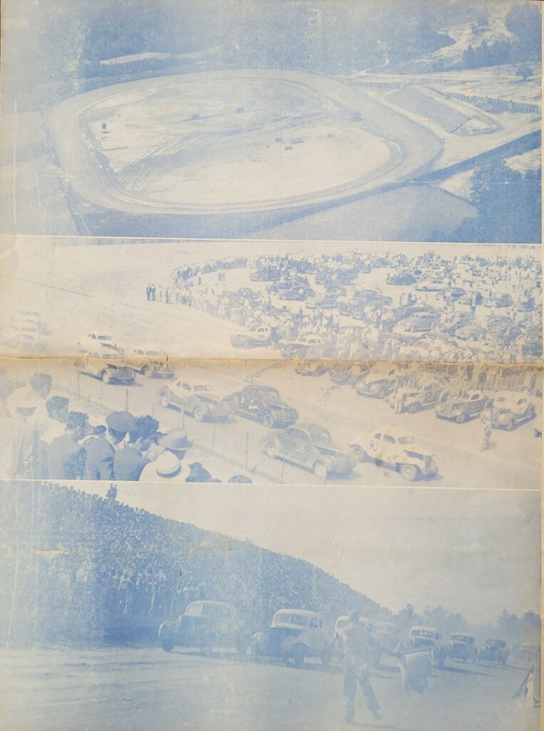 1947 NCSCC North Wilkesboro Speedway Program Back Cover