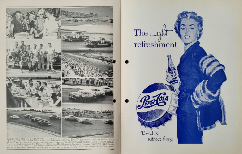1954 NASCAR Grand National Martinsville Fall Program - Action Photos