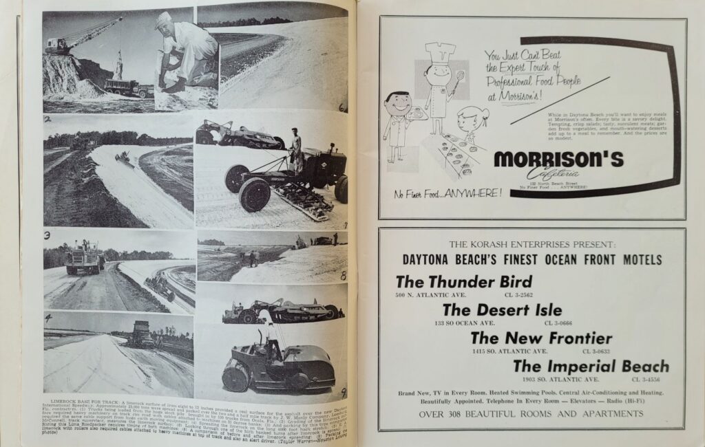 1959 NASCAR Daytona 500 Program - Construction Photos