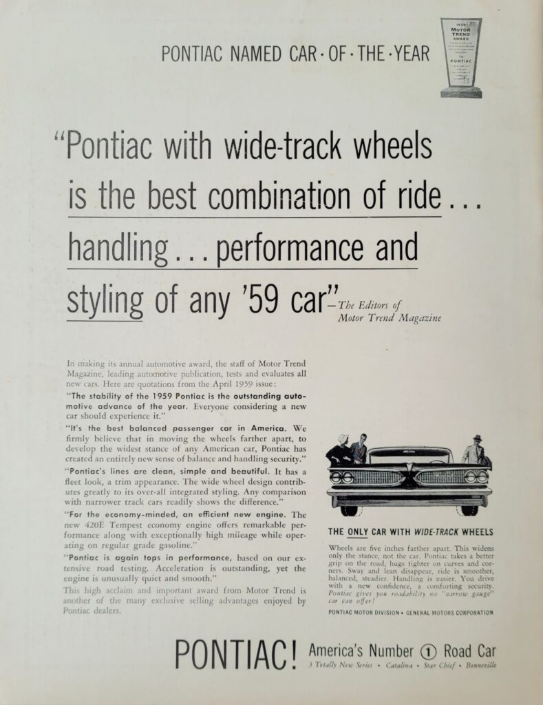 1959 NASCAR Martinsville Virginia 500 Program Back Cover