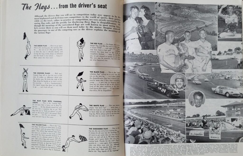 1960 NASCAR Martinsville Virginia 500 Program - The Flags