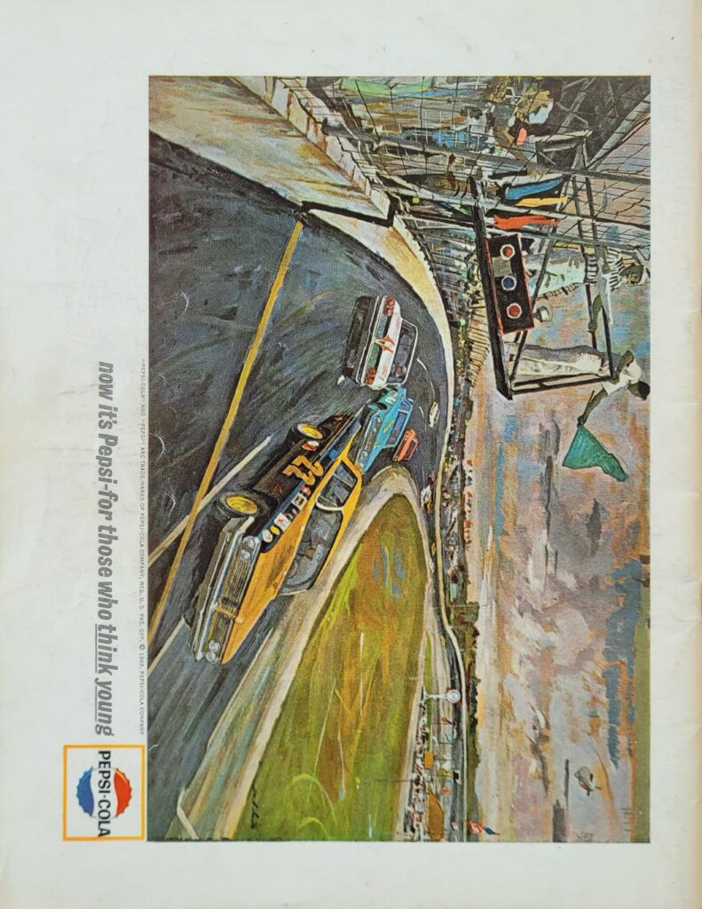 1963 NASCAR North Wilkesboro Wilkes 250 Program Back Cover