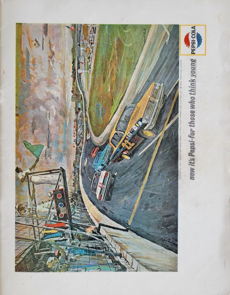 1963 NASCAR Old Bridge Stadium Program Back Cover