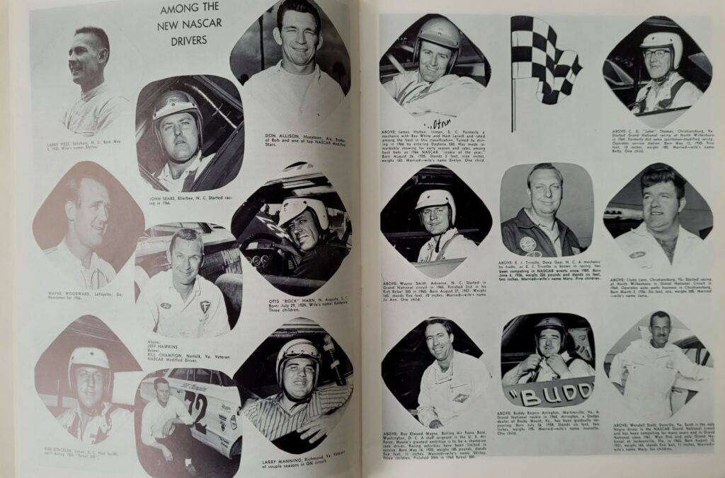 1966 NASCAR Martinsville Old Dominion 500 Program - New NASCAR Drivers