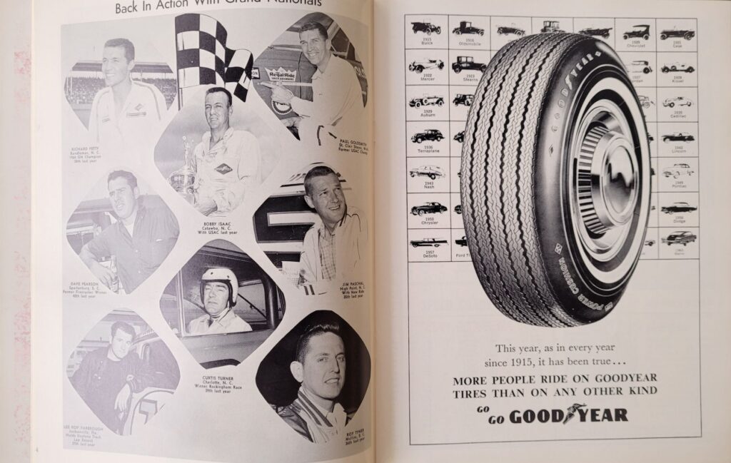 1966 NASCAR Martinsville Virginia 500 Program - Grand National Drivers