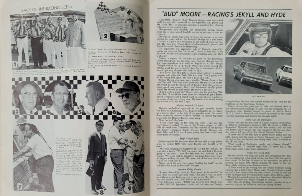 1967 NASCAR Martinsville Old Dominion 500 Program - Bud Moore