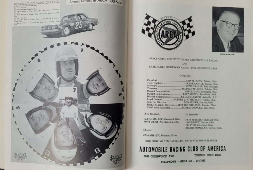 1968 NASCAR Daytona 500 Program - ARCA