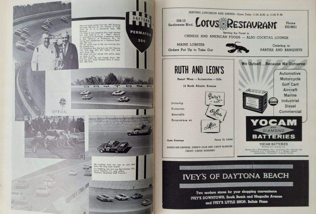 1968 NASCAR Daytona 500 Program - Permatex 300 Photos