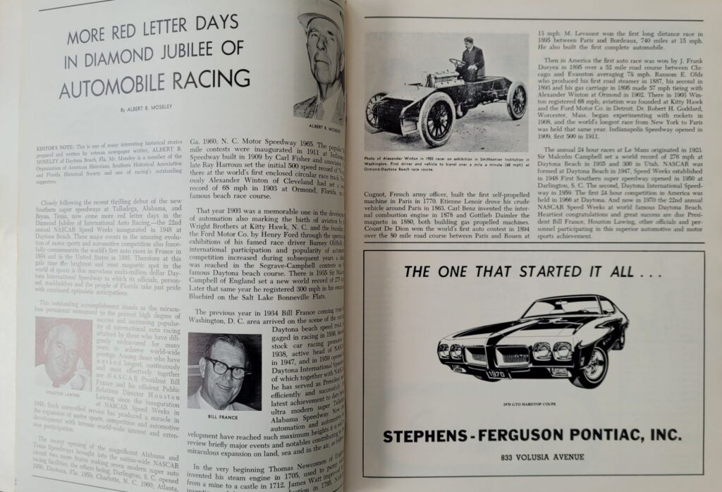 1970 NASCAR Daytona 500 Program - Auto Racing History