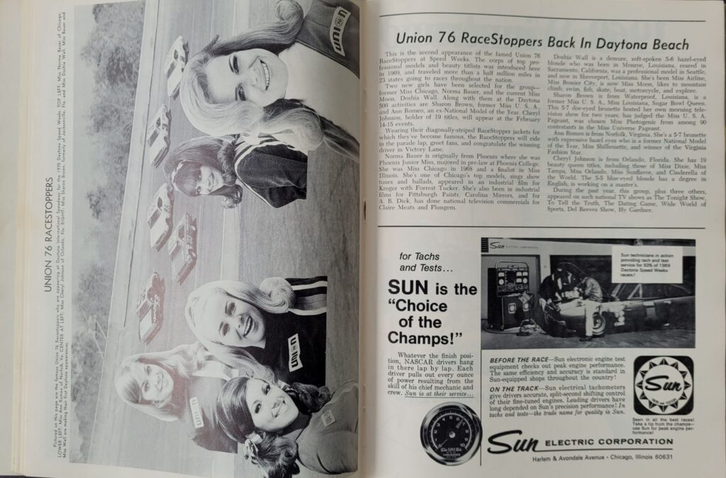 1970 NASCAR Daytona 500 Program - Union 76 RaceStoppers
