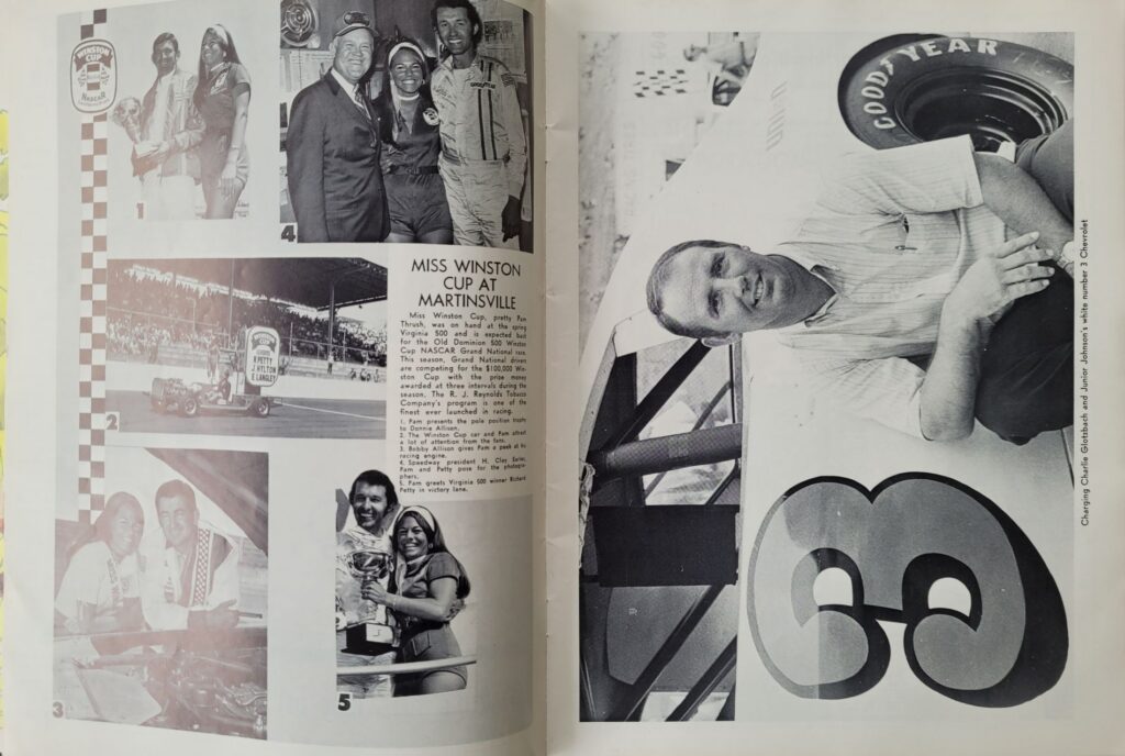 1971 NASCAR Martinsville Old Dominion 500 Program - Miss Winston Cup