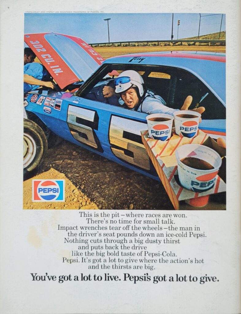 1971 NASCAR Martinsville Virginia 500 Program Back Cover