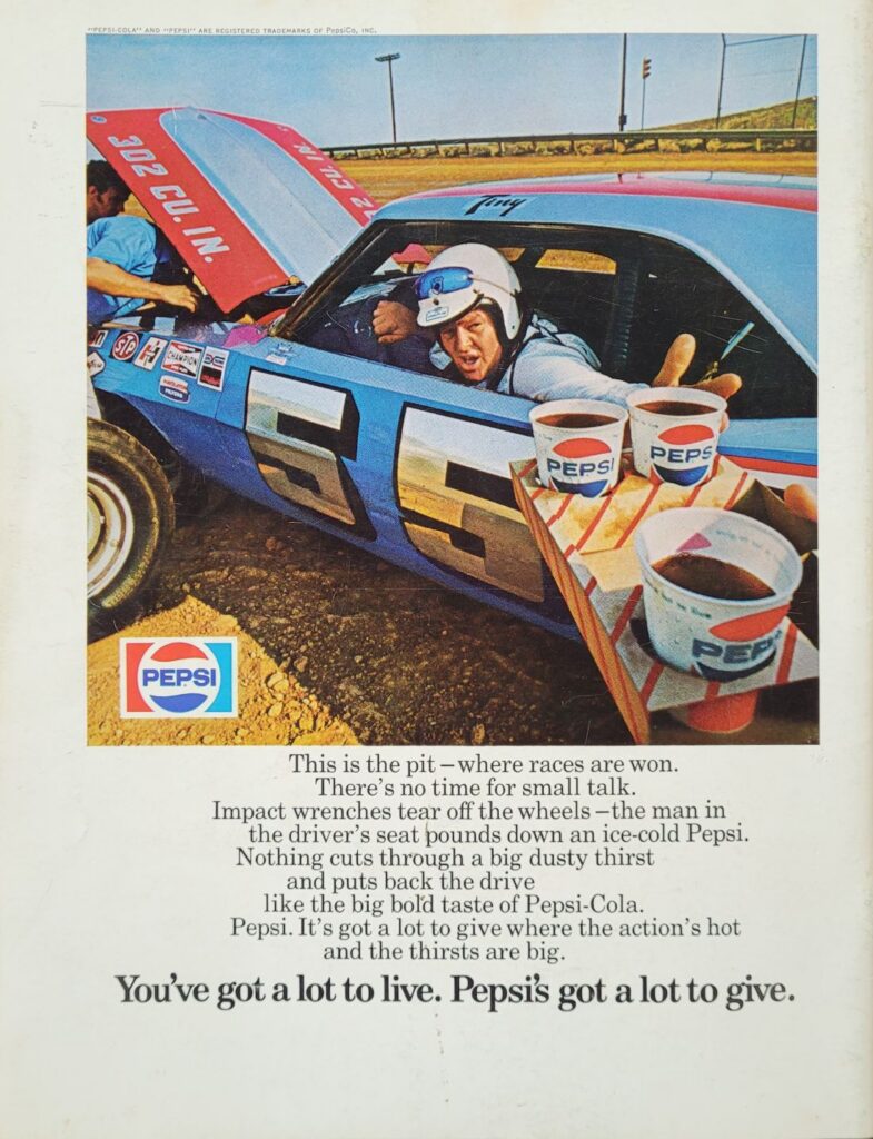 1971 NASCAR North Wilkesboro Wilkes 400 Program Back Cover