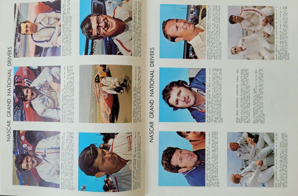 1971 NASCAR North Wilkesboro Wilkes 400 Program - Grand National Drivers