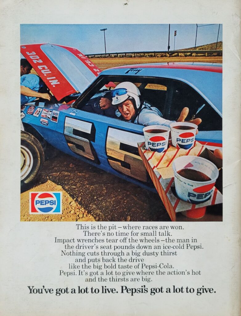 1972 NASCAR Martinsville Virginia 500 Program Back Cover