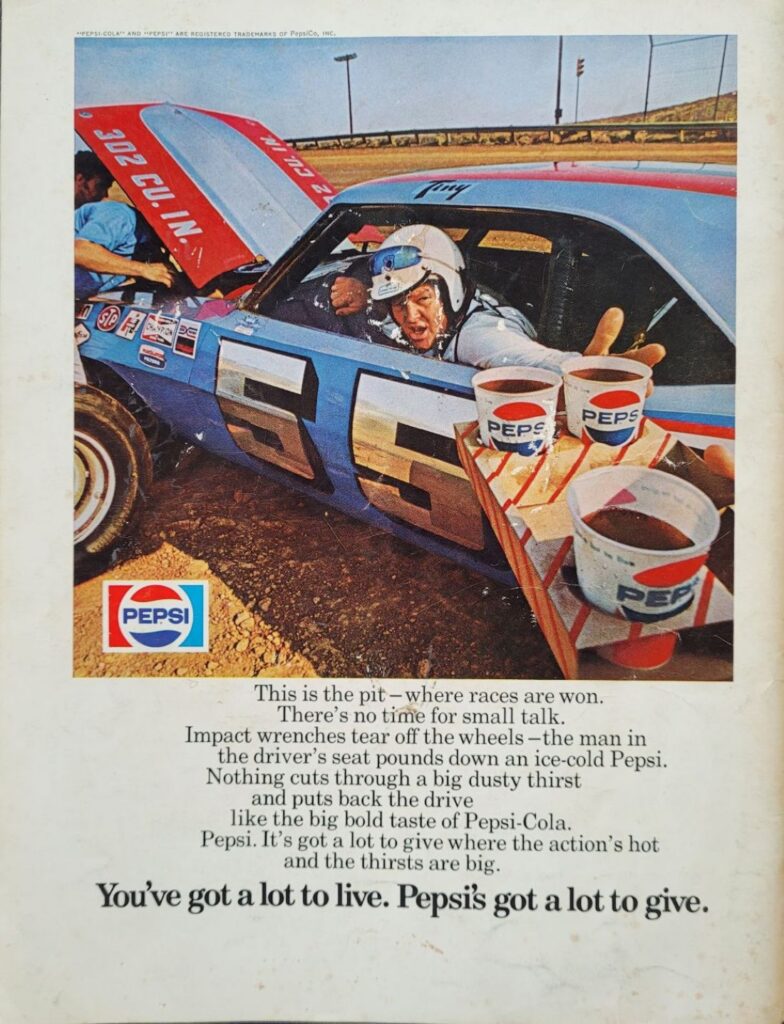 1972 NASCAR North Wilkesboro Wilkes 400 Program Back Cover