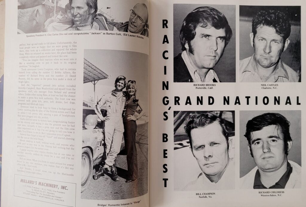 1973 NASCAR Martinsville Virginia 500 Program - NASCAR Drivers