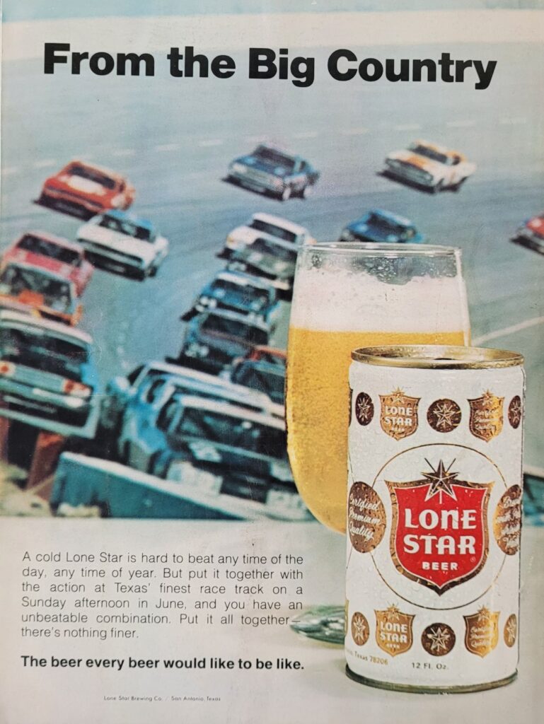 1973 NASCAR Texas World Alamo 500 Program Back Cover