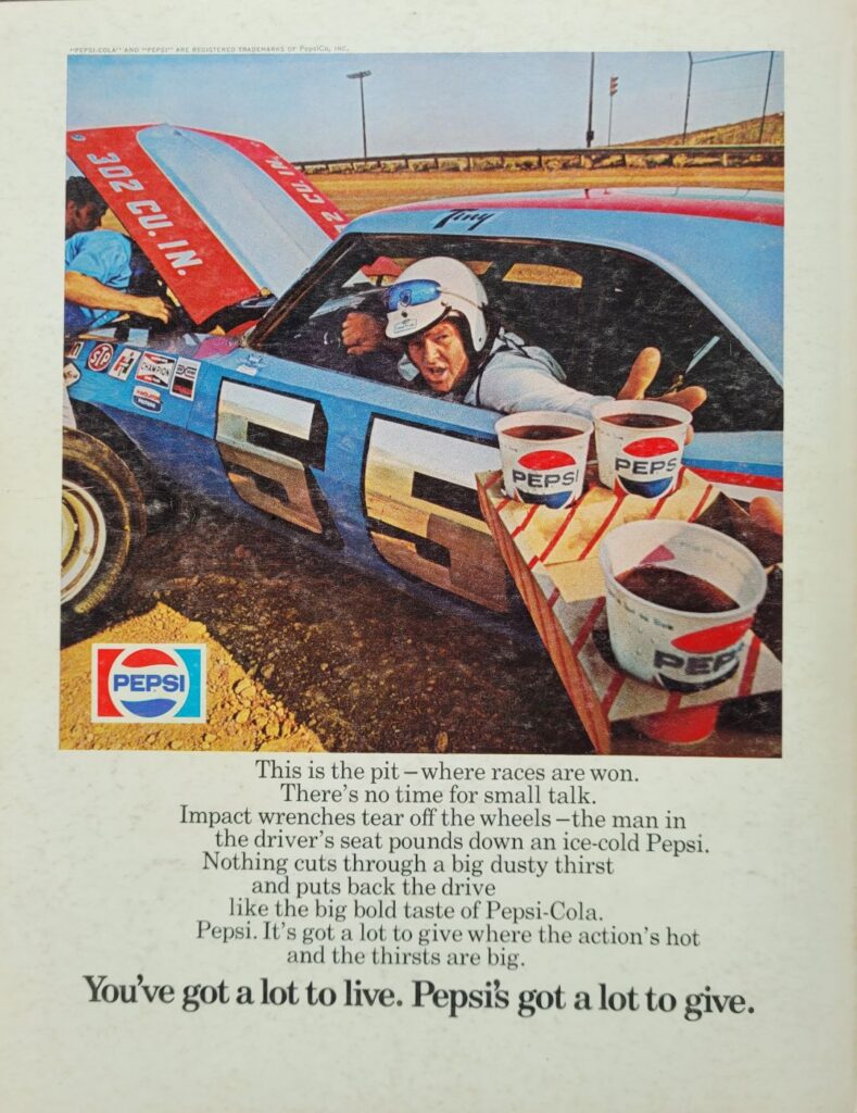 1974 NASCAR Daytona 500 Program Back Cover