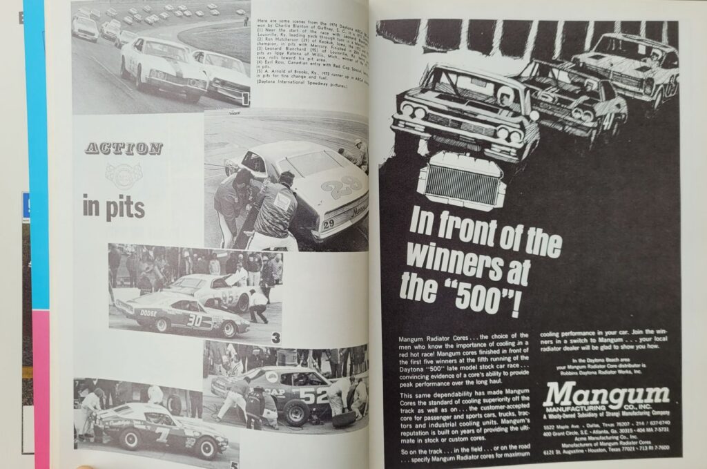 1974 NASCAR Daytona 500 Program - Pages 42-43