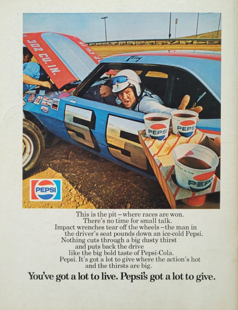 1974 NASCAR Martinsville Old Dominion 500 Program Back Cover