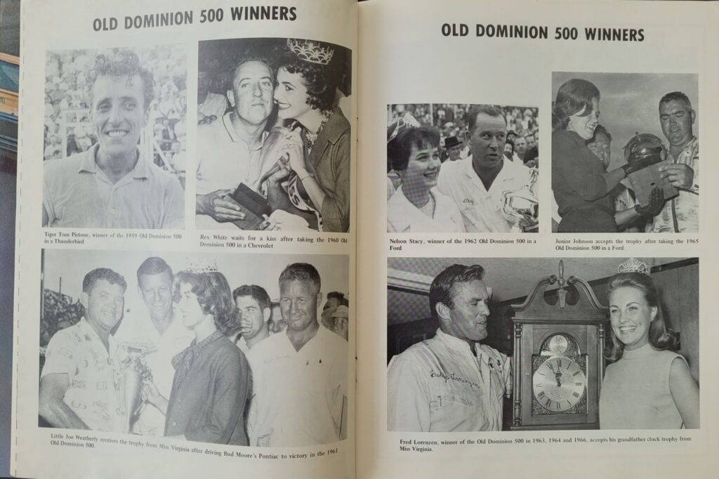 1975 NASCAR Martinsville Old Dominion 500 Program - Old Dominion Winners