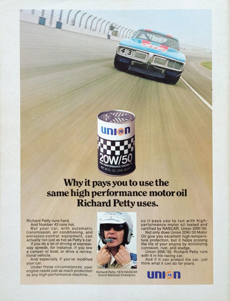1975 NASCAR North Wilkesboro Wilkes 400 Program Back Cover