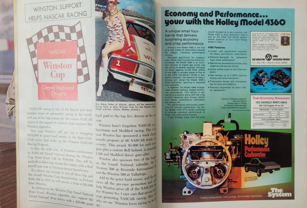 1976 NASCAR Daytona 500 Program - Winston Support