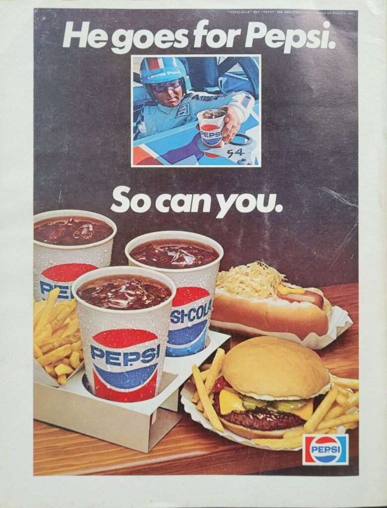 1976 NASCAR North Wilkesboro Wilkes 400 Program Back Cover