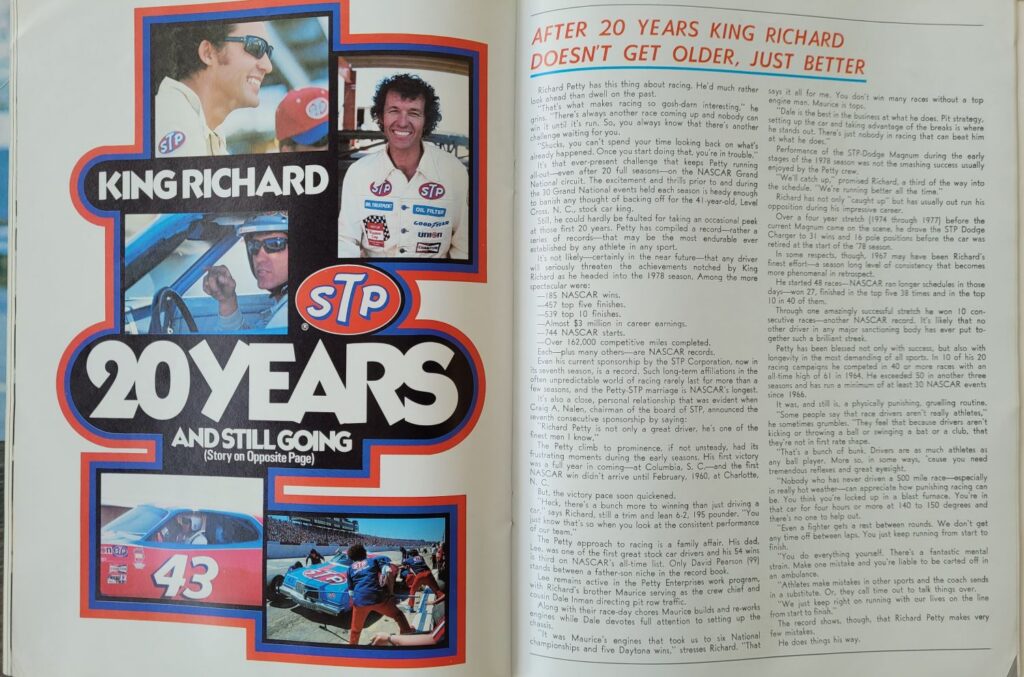 1978 NASCAR North Wilkesboro Wilkes 400 Program - King Richard