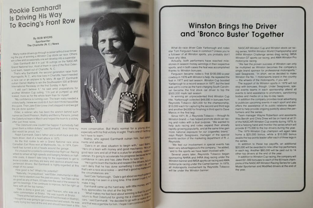 1979 NASCAR Texas World Texas 400 Program - Dale Earnhardt