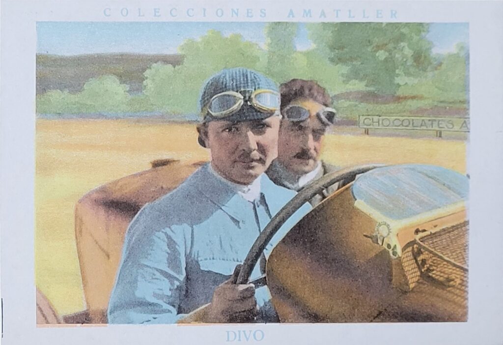 1928 Amatller (ES) Automovilismo Albert Divo Card #19 - Front