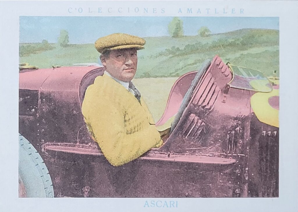 1928 Amatller (ES) Automovilismo Antonio Ascari Card #13 - Front