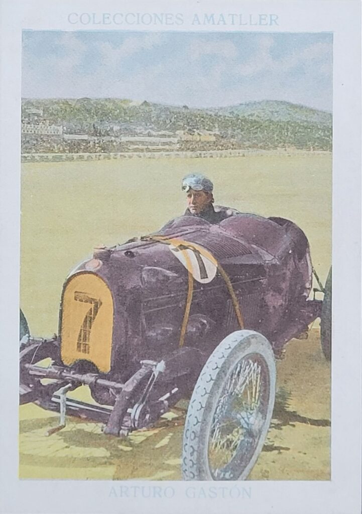 1928 Amatller (ES) Automovilismo Arturo Gaston Card #5 - Front