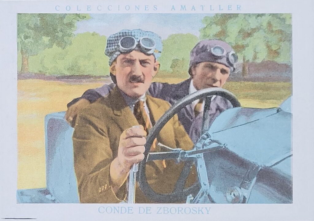 1928 Amatller (ES) Automovilismo Conde de Zborosky Card #6 - Front